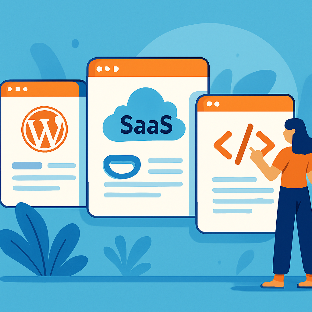 solution web pour WordPress, SaaS ou développement sur-mesure : quelle solution choisir pour votre activité ?